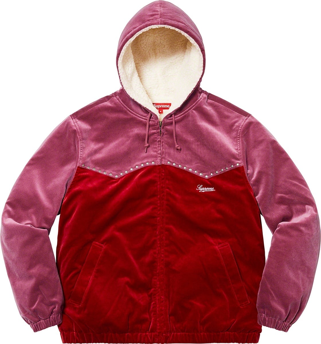 Studded Velvet Hooded Work Jacket view 11